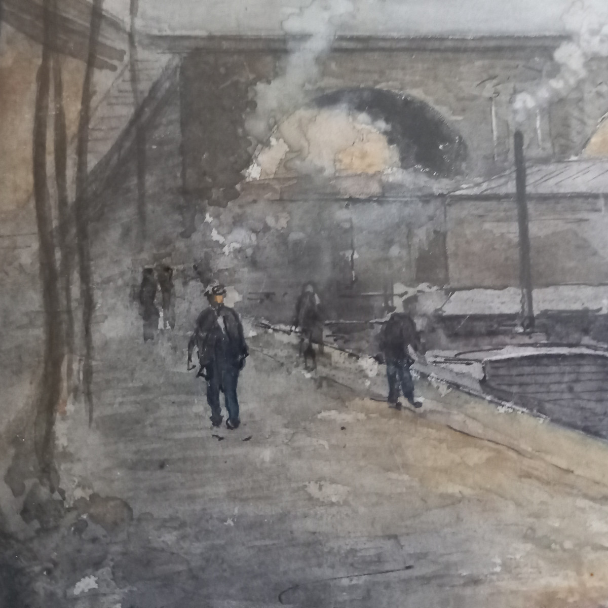 Watercolor Depicting Paris By Lucien Gautier Circa 1900-photo-2