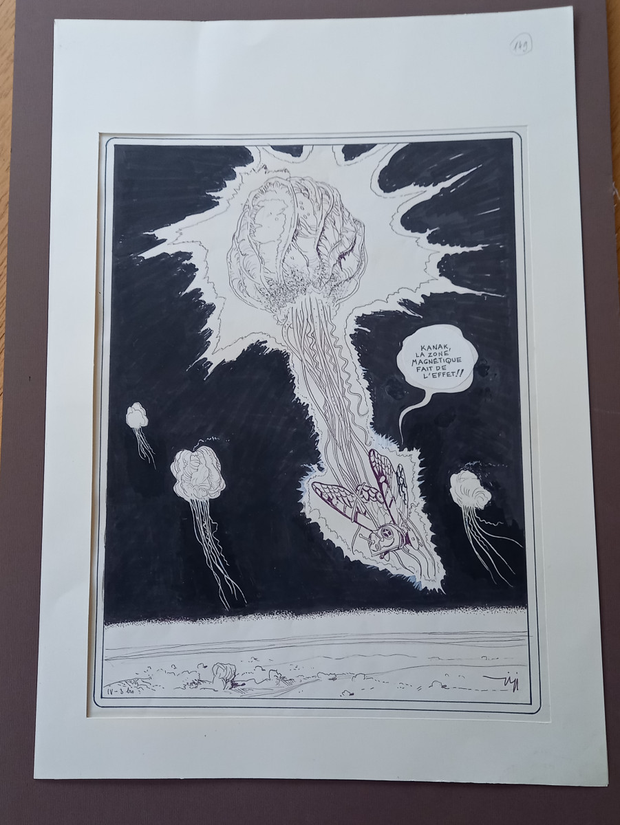 "aga, The Evil Toys" Ink Drawing Signed Lower Right Robert Gigi