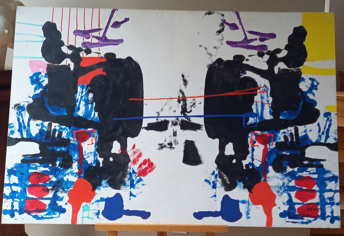 grande oeuvre abstraite de Xavier Zevaco années 70