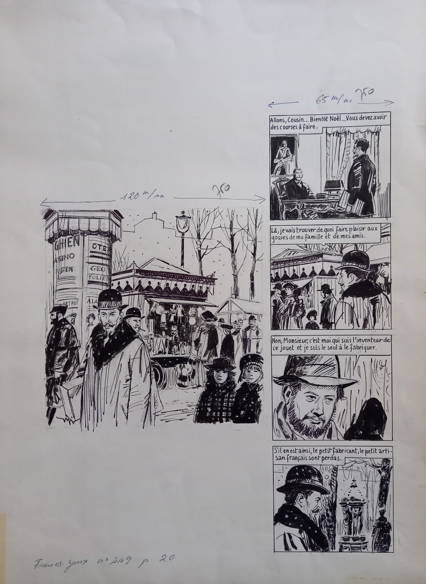 Unsigned Indian Ink Drawing 'gigi' 