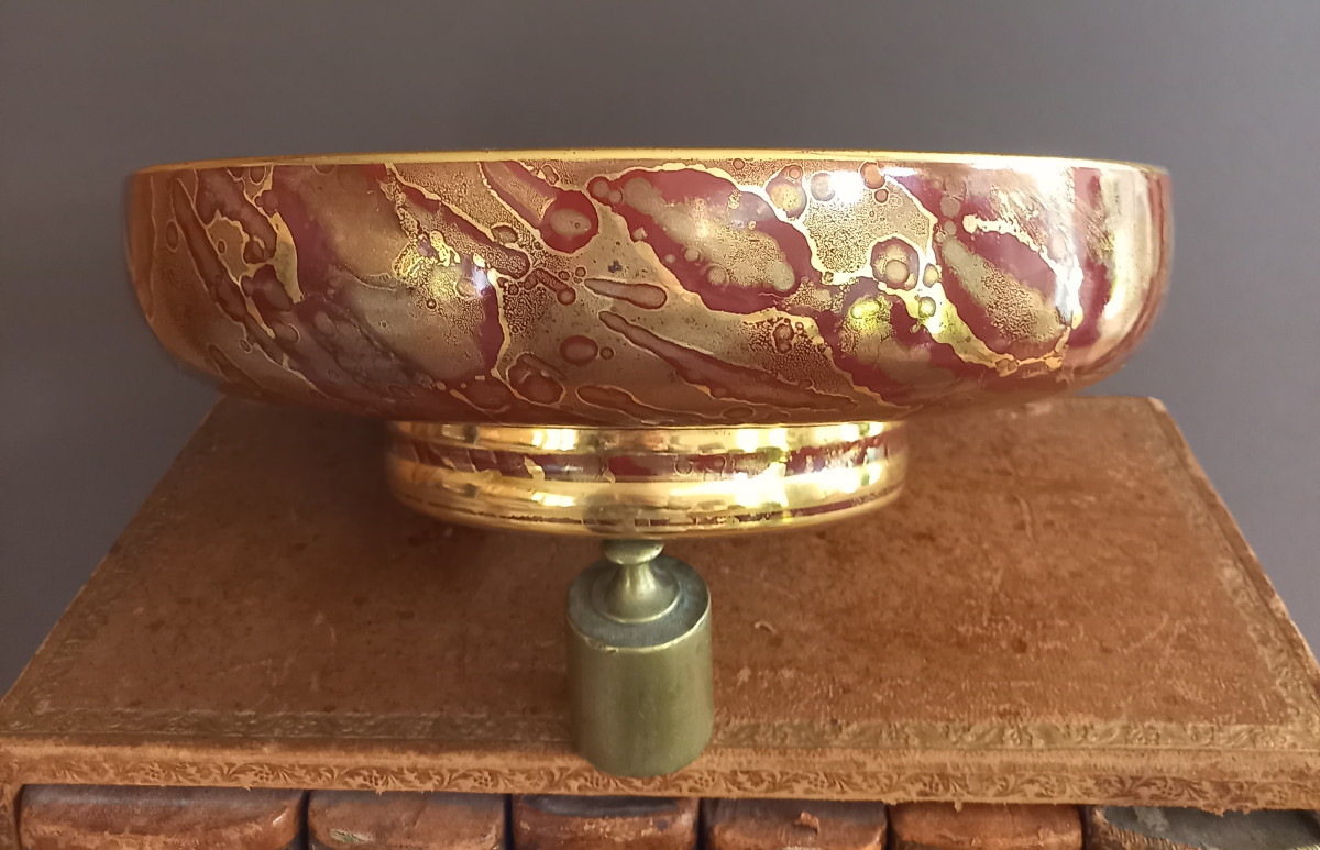 Gold Speckled Oxblood Red Cup In Sevres Porcelain-photo-2