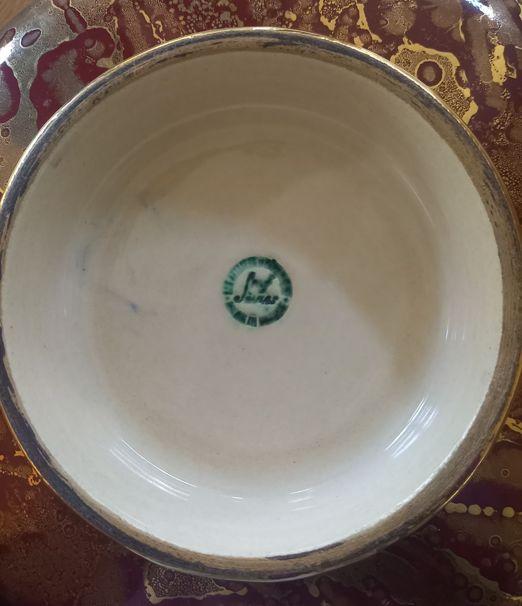 Gold Speckled Oxblood Red Cup In Sevres Porcelain-photo-3