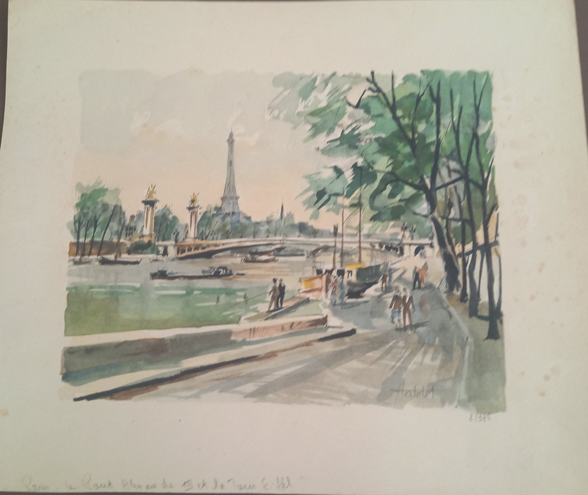 lot de 7 lithographies  signées Herbelot