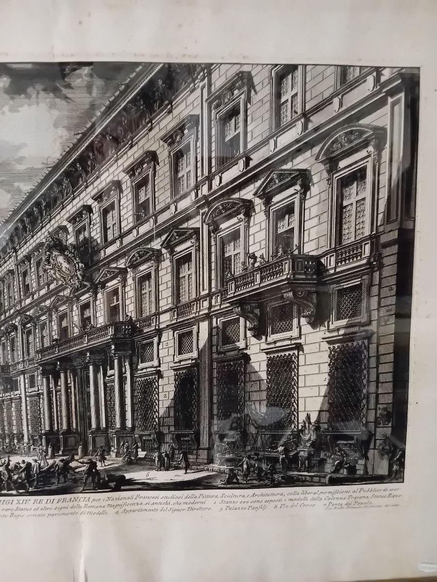 Piranesi Véduta Del Palazzo Dell Accademia Luigi XIV Re Di Francia-photo-2