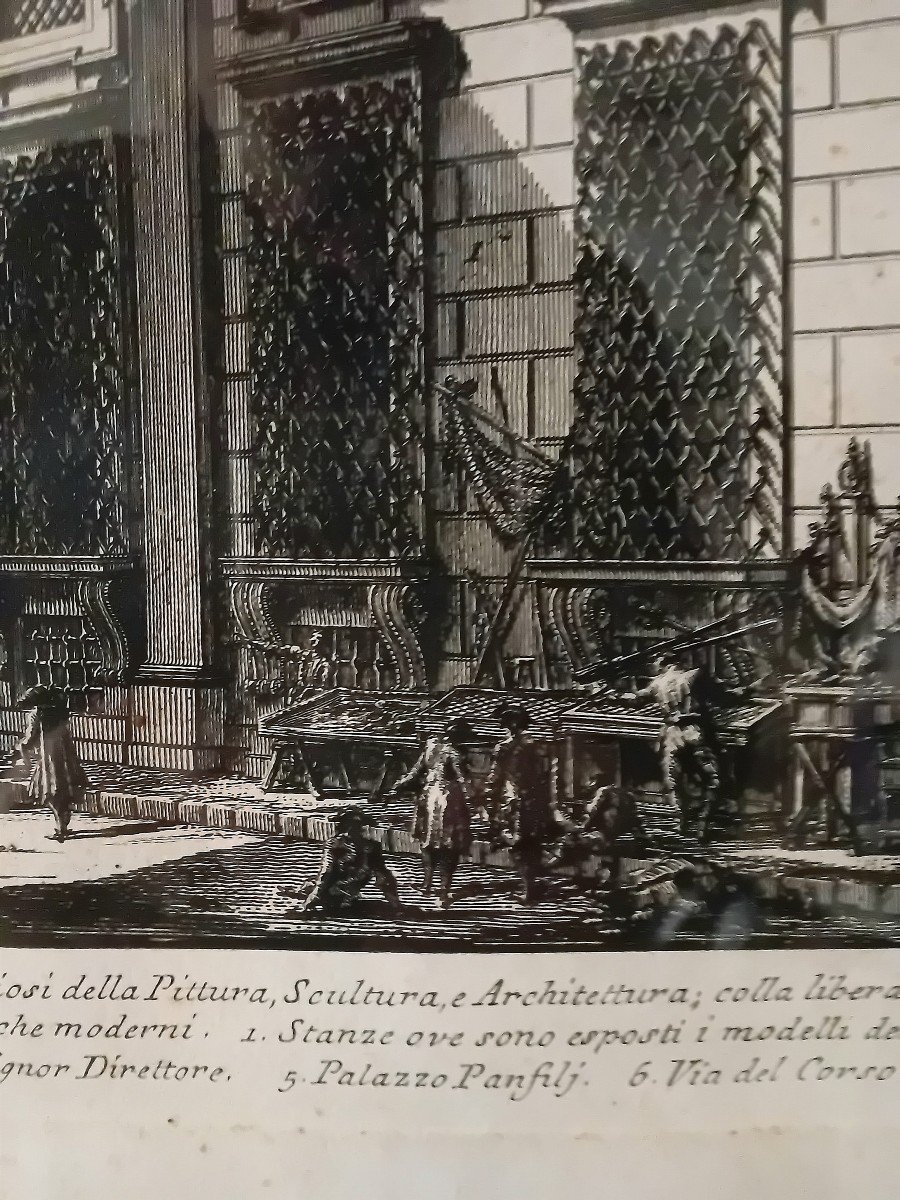 Piranesi Véduta Del Palazzo Dell Accademia Luigi XIV Re Di Francia-photo-4