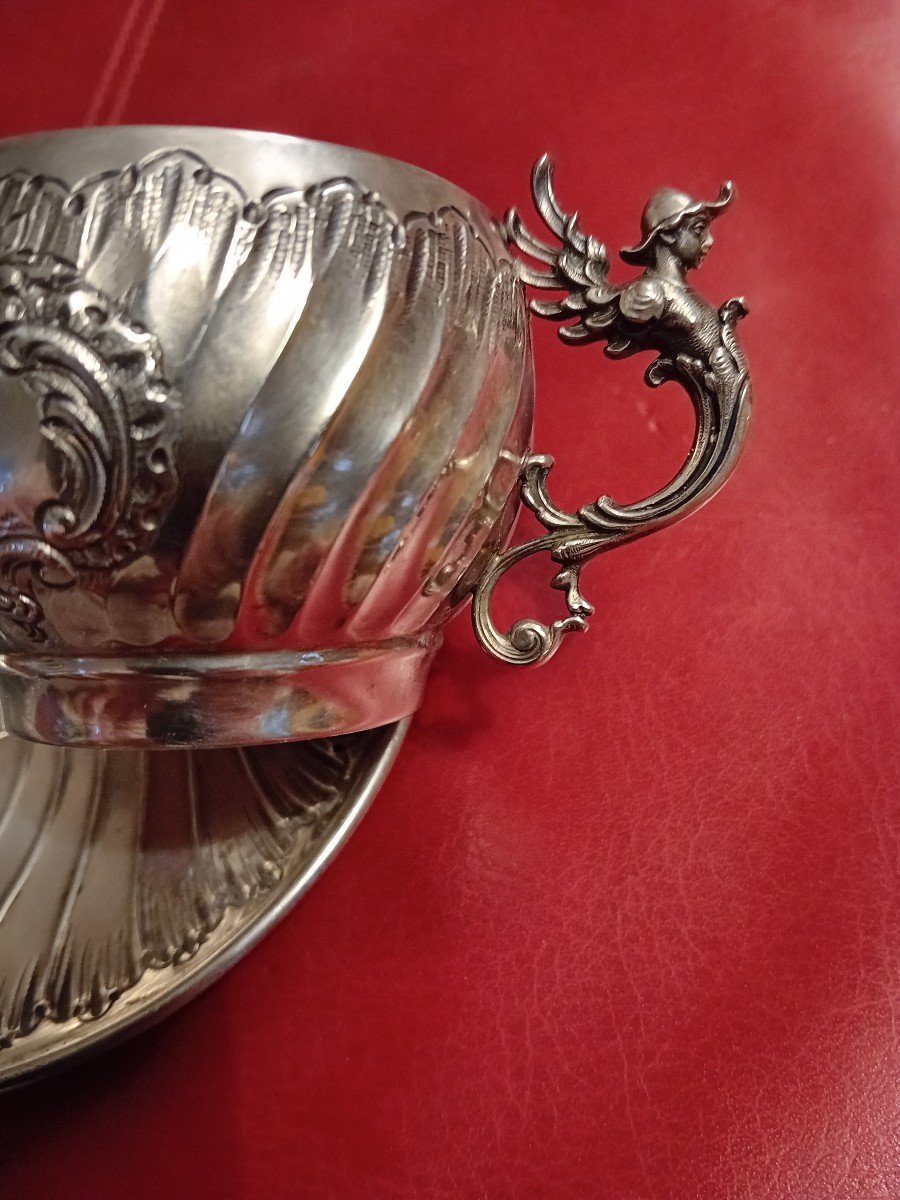 Tasse Et Soucoupe En Argent -photo-2