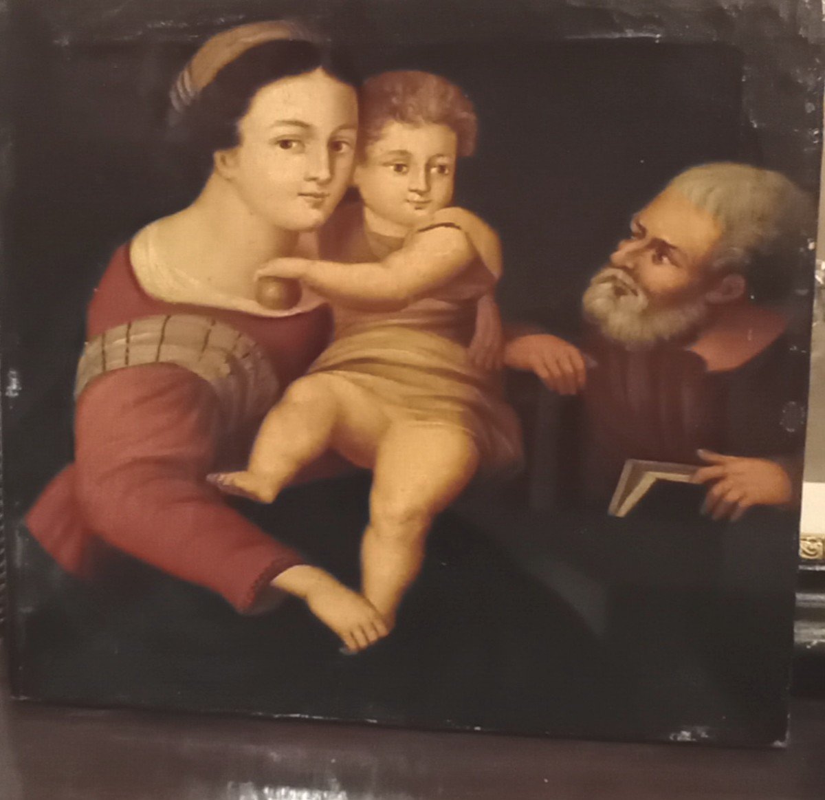 Oil On Canvas Biblical Scene 