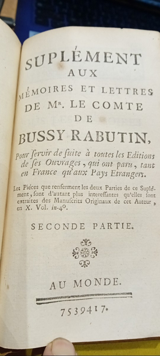Memoirs Of Sir Roger Rabutin 1696-photo-2