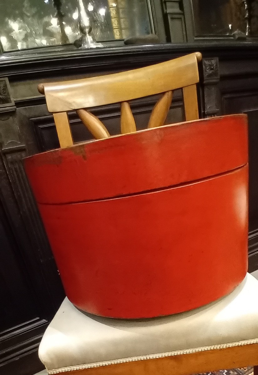 Boîtes à "chapeaux" Chine en laque cinabre -photo-2