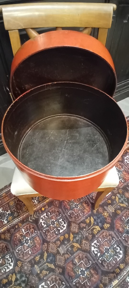 Boîtes à "chapeaux" Chine en laque cinabre -photo-4