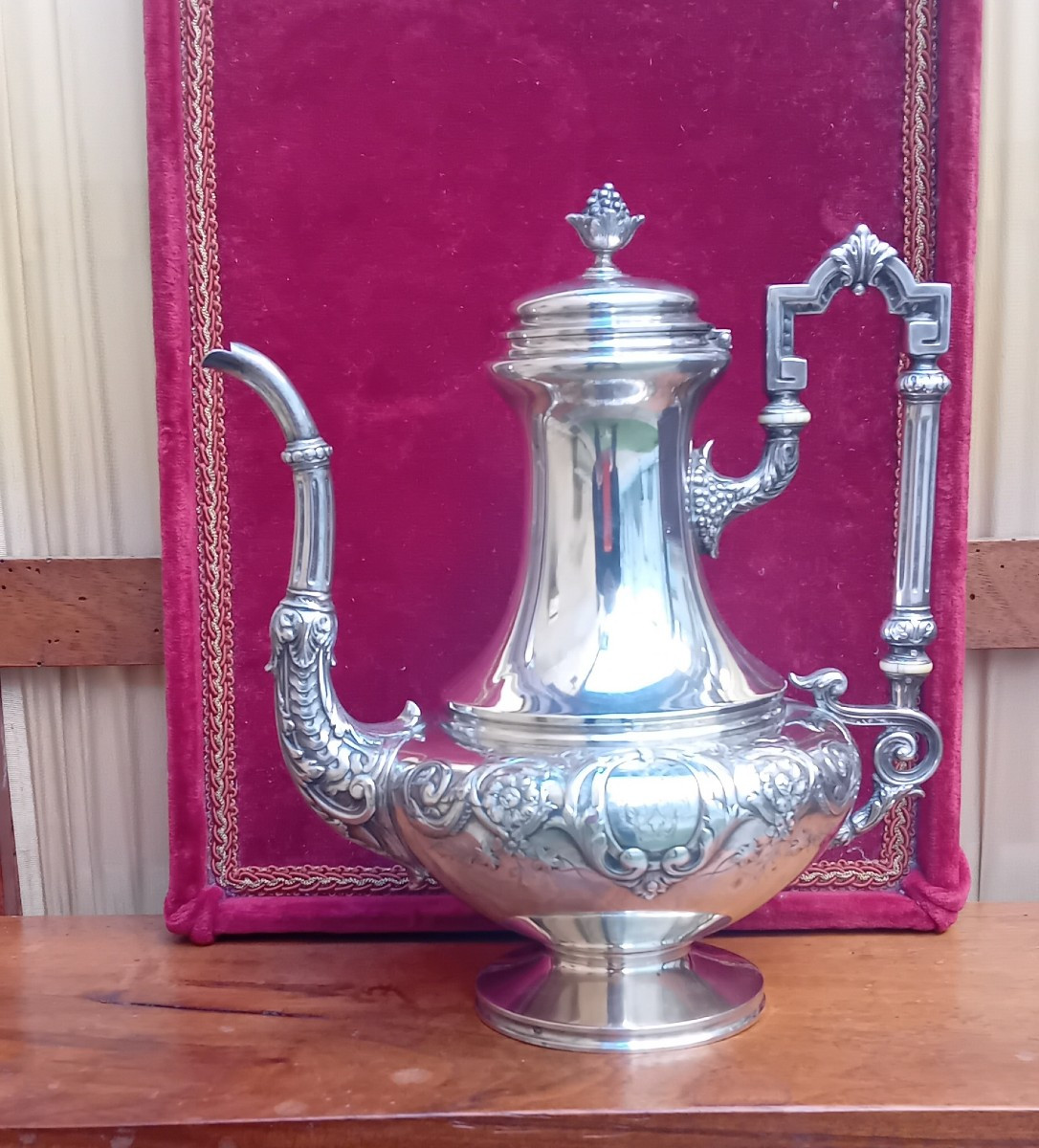 Cafetière argent massif 