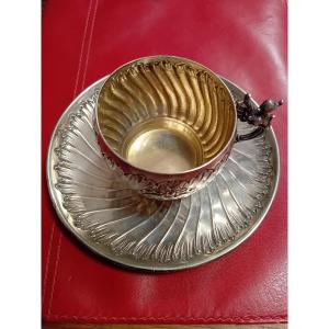 Silver Cup And Saucer