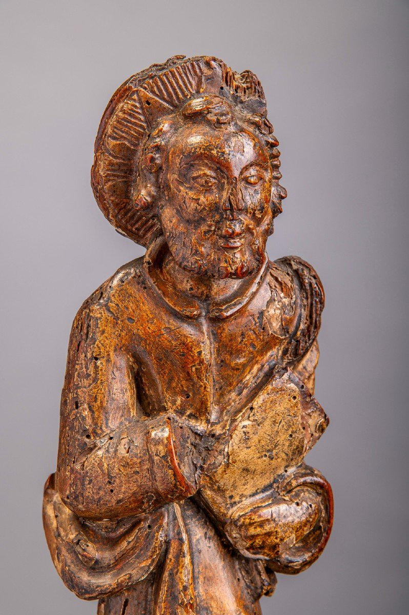 Sculpture d'Apôtre, 13eme siecle.-photo-3