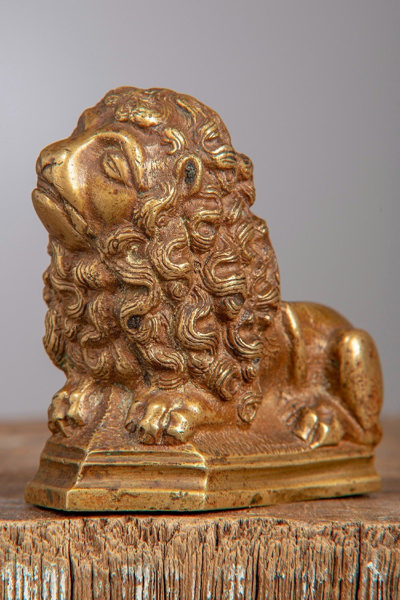 Lion en bronze, 16eme siêcle.-photo-4