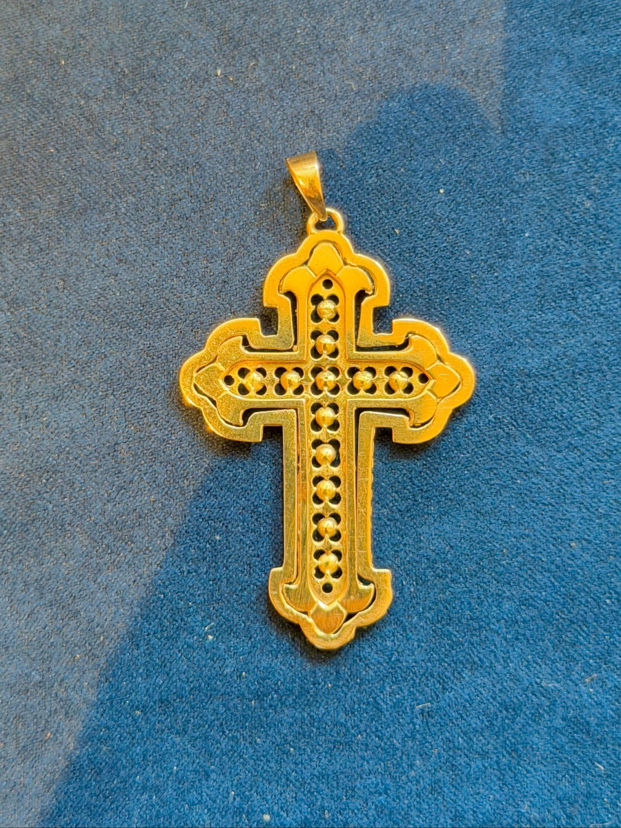 Gold And Turquoise Cross-photo-2