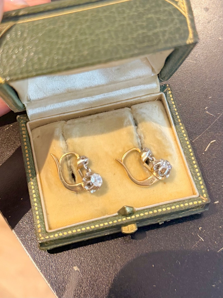 Antique Gold And Diamond Sleepers-photo-4