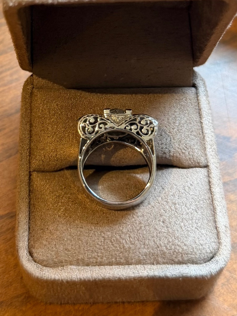 Tank Ring In White Gold With Rubies And Diamonds-photo-4