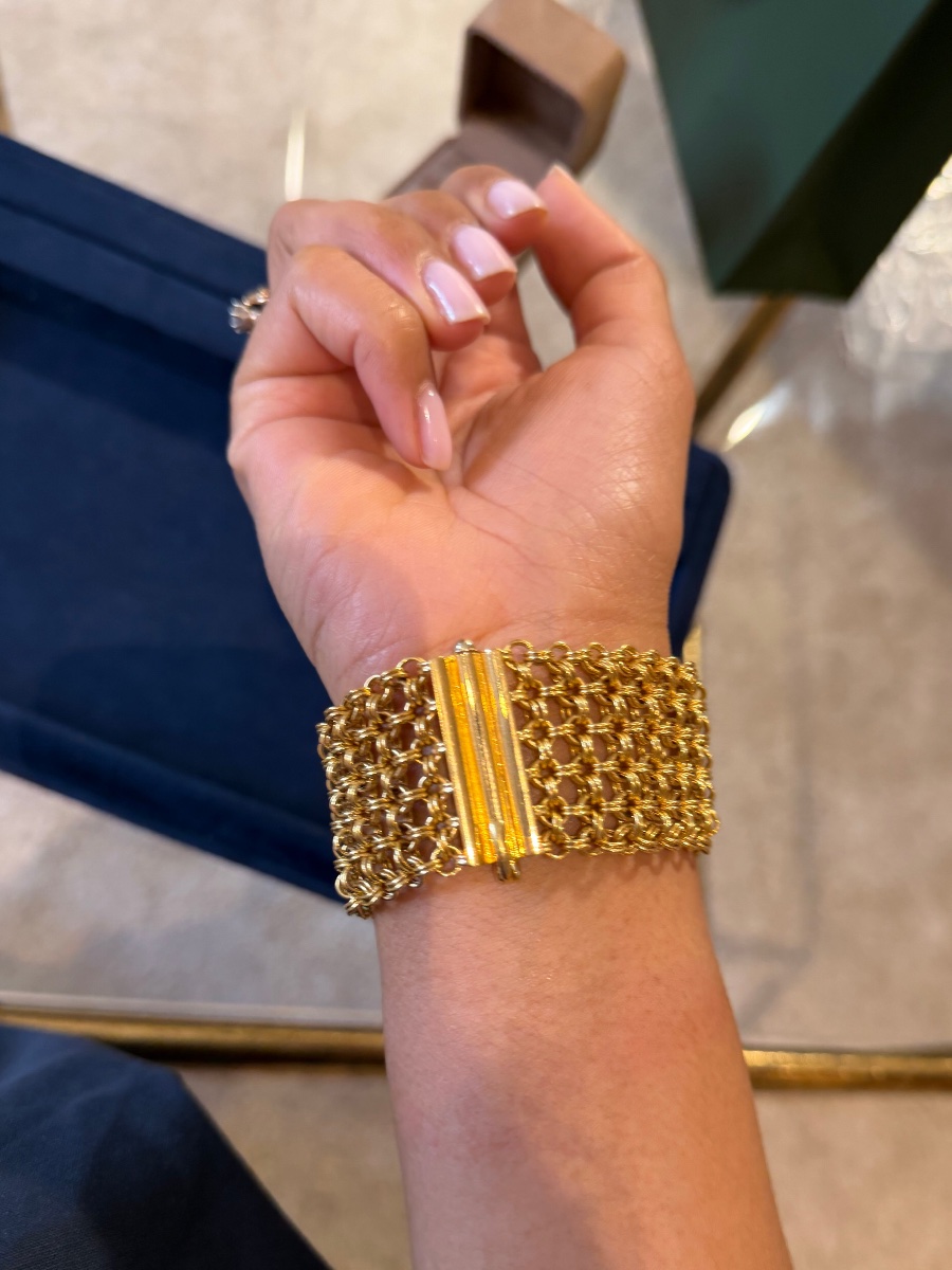 Bracelet Manchette en or jaune-photo-3