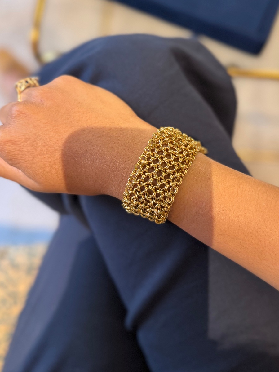 Bracelet Manchette en or jaune-photo-4