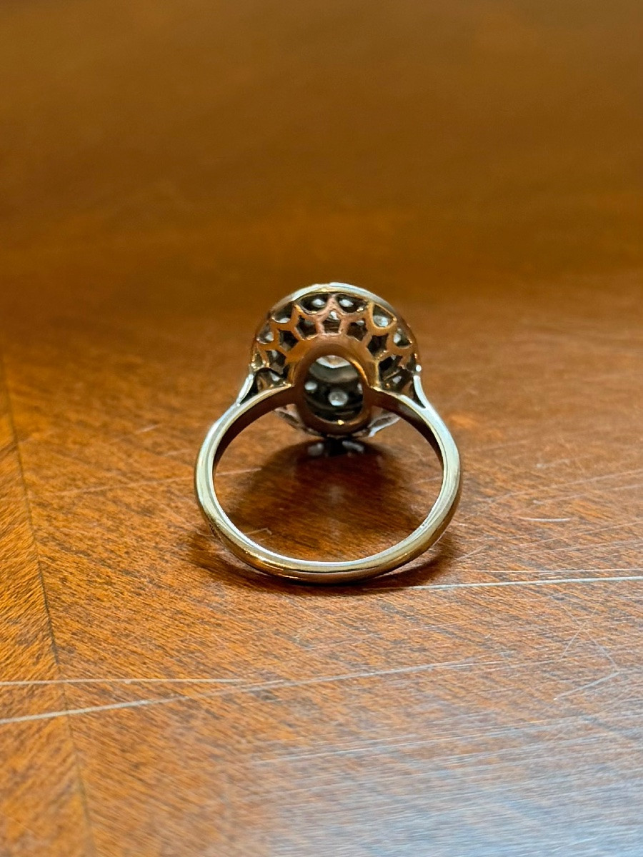 Pompadour Ring In White Gold And Diamonds-photo-3