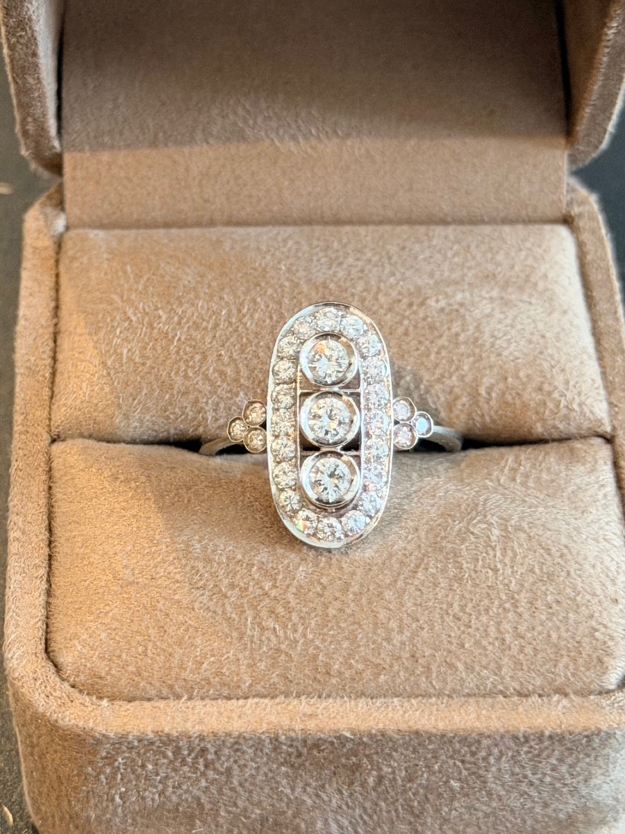Art Deco Ring, Platinum And Diamonds