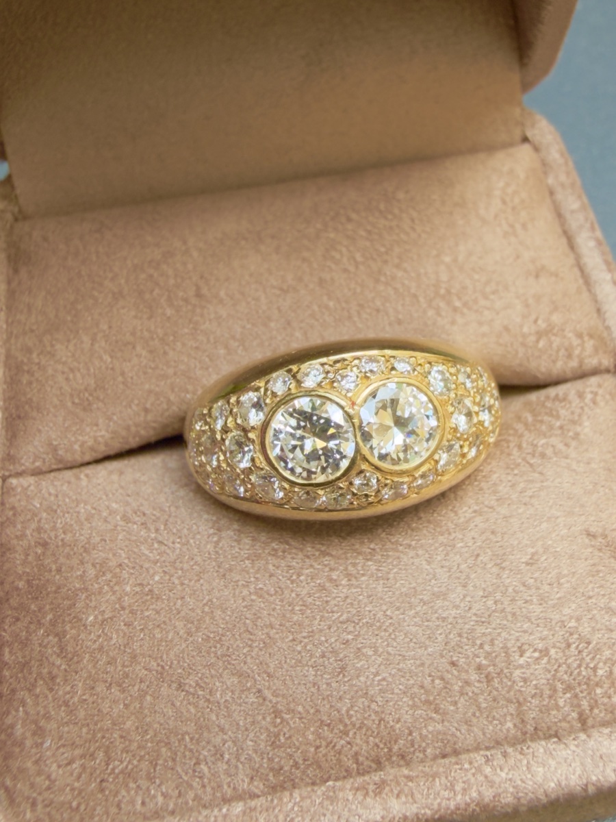 Yellow Gold And Diamonds Jonc Ring-photo-1