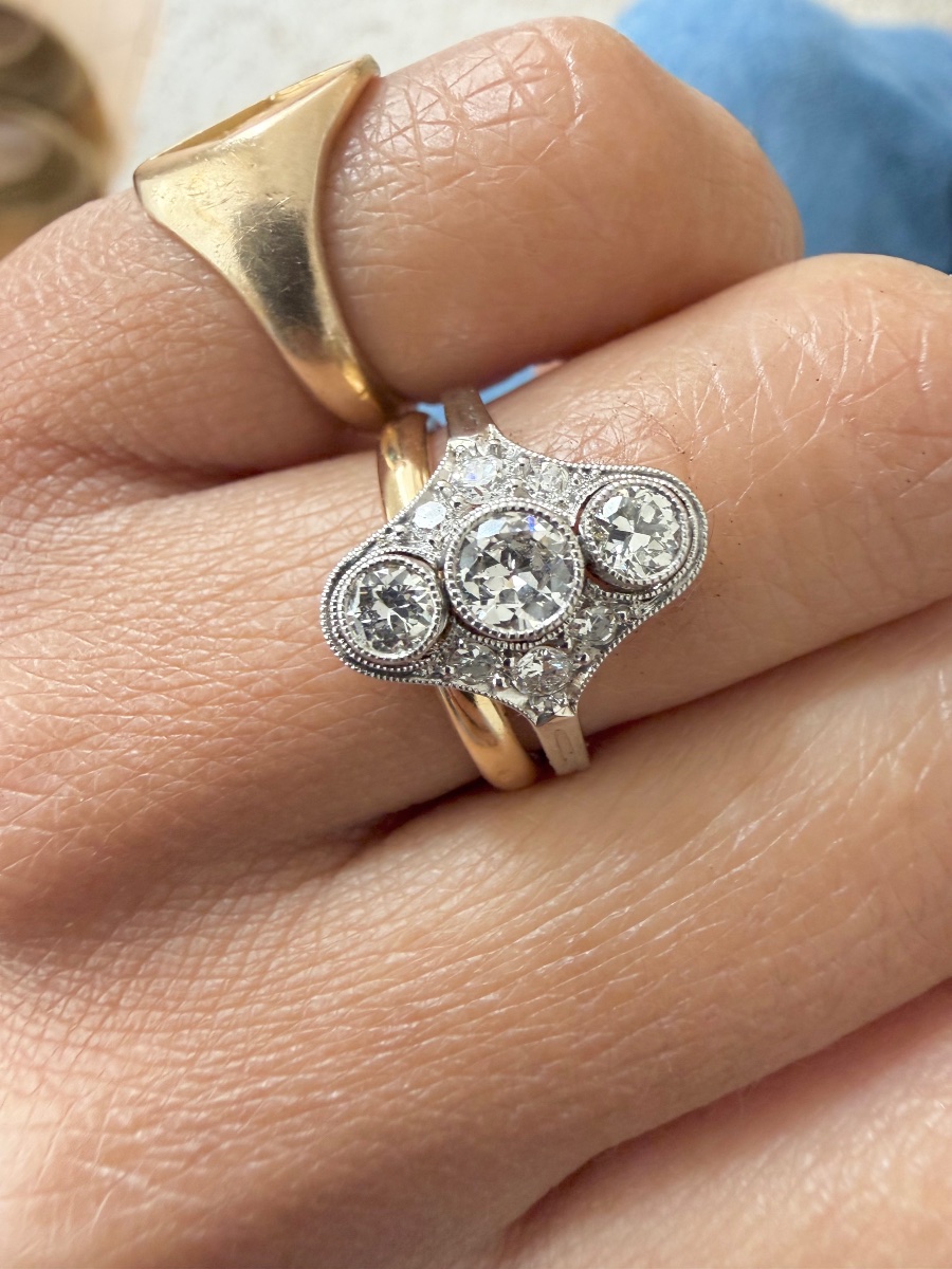 Art Deco Diamond Ring-photo-2