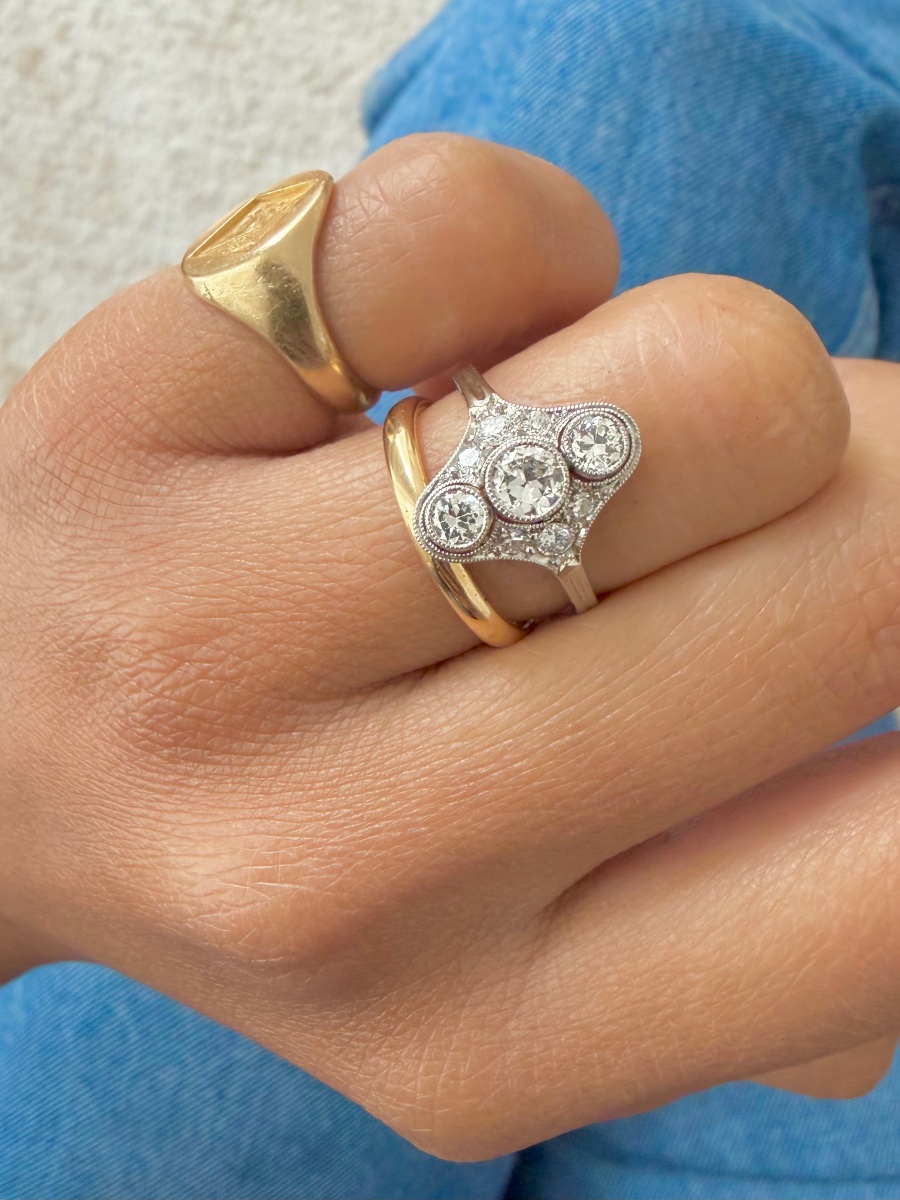 Art Deco Diamond Ring-photo-3