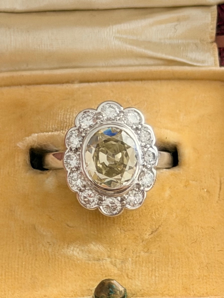 Bague Pompadour en platine, or blanc et diamants-photo-4