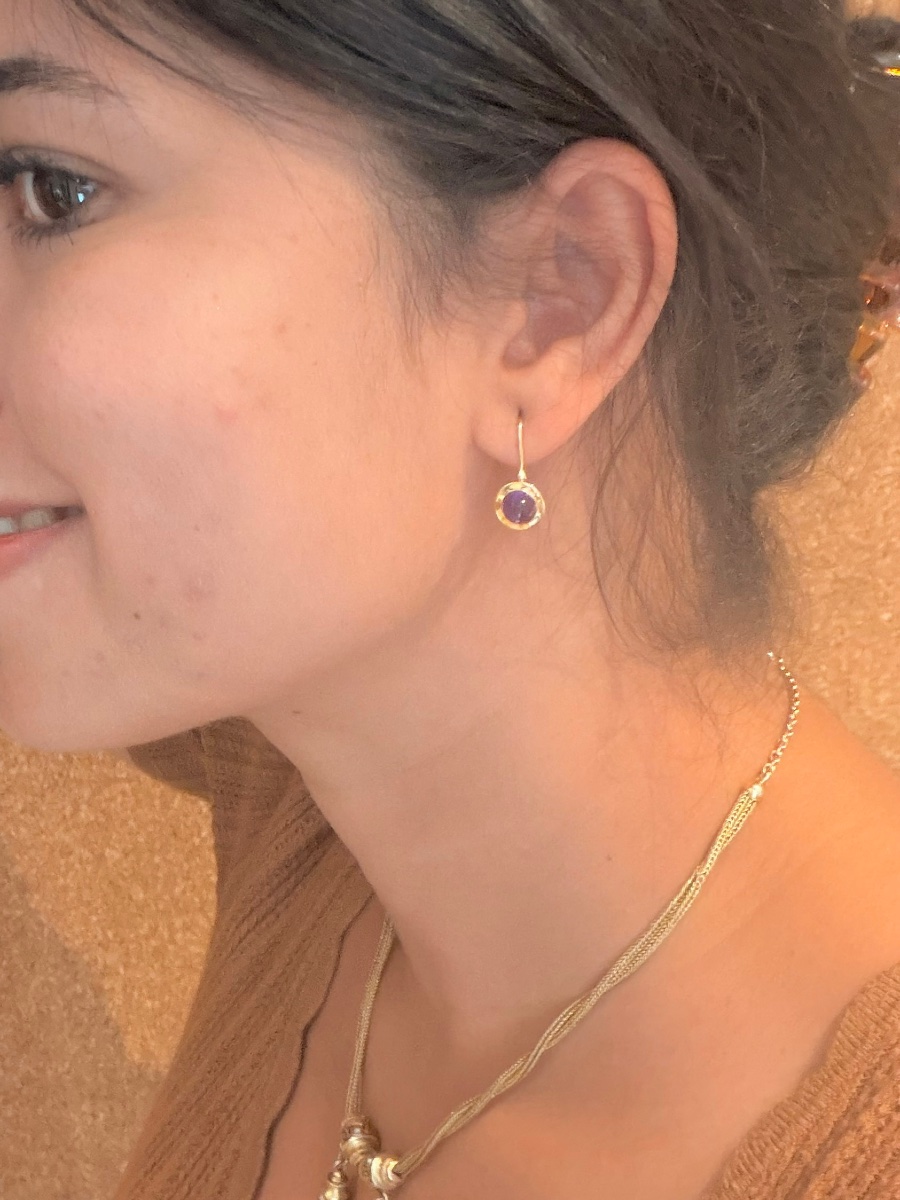 Boucles d'oreilles améthyste-photo-2