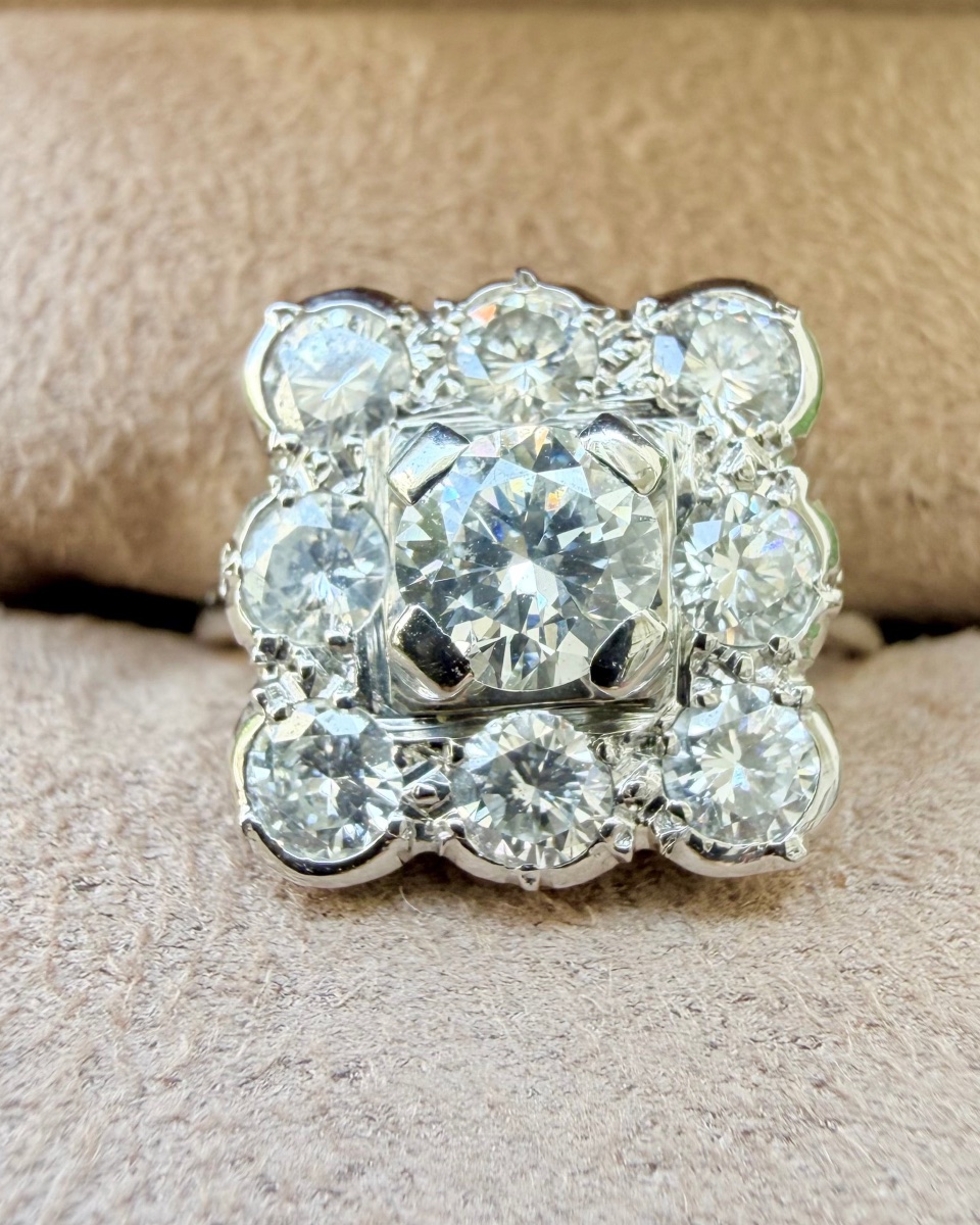 Art Deco Diamond Band Ring -photo-3