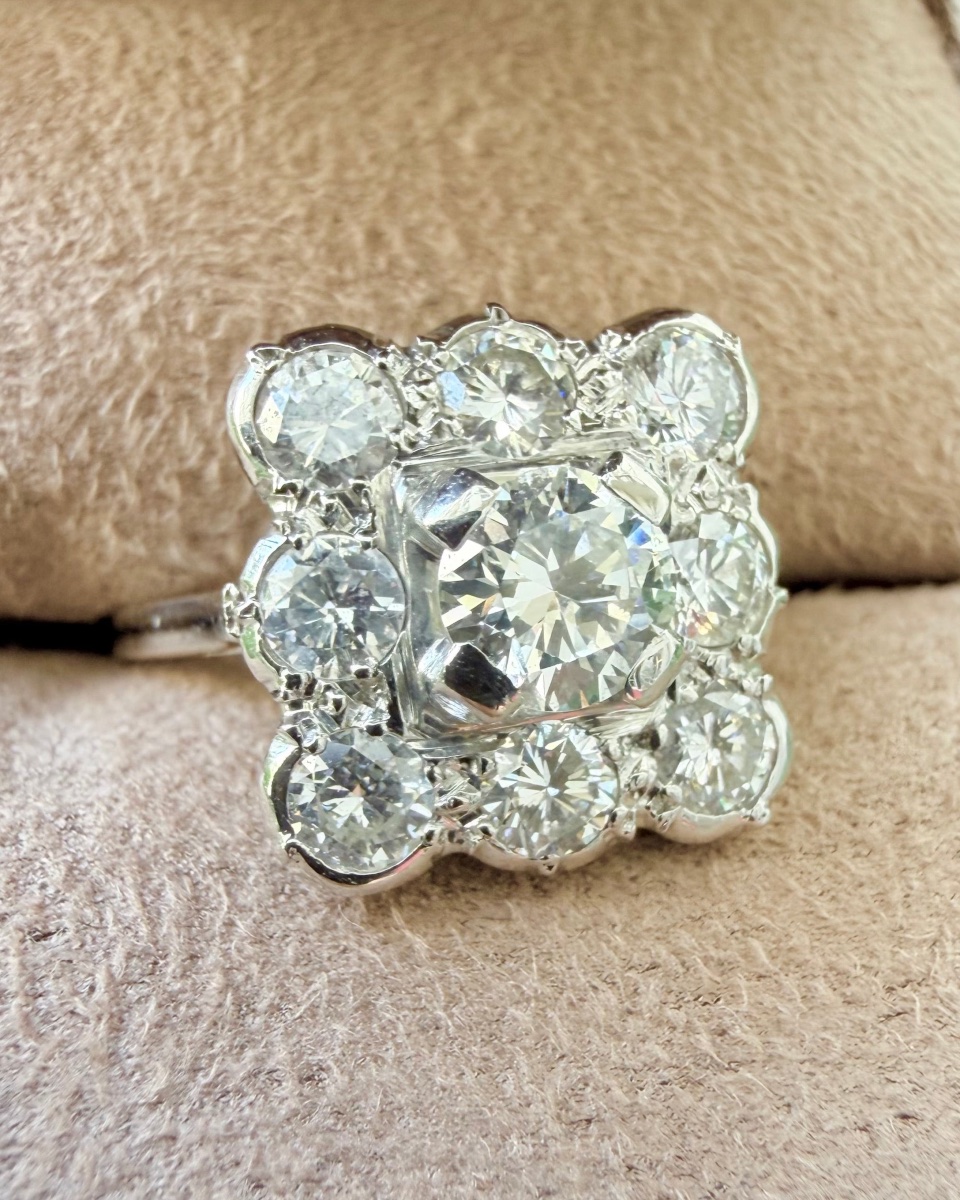 Art Deco Diamond Band Ring -photo-4