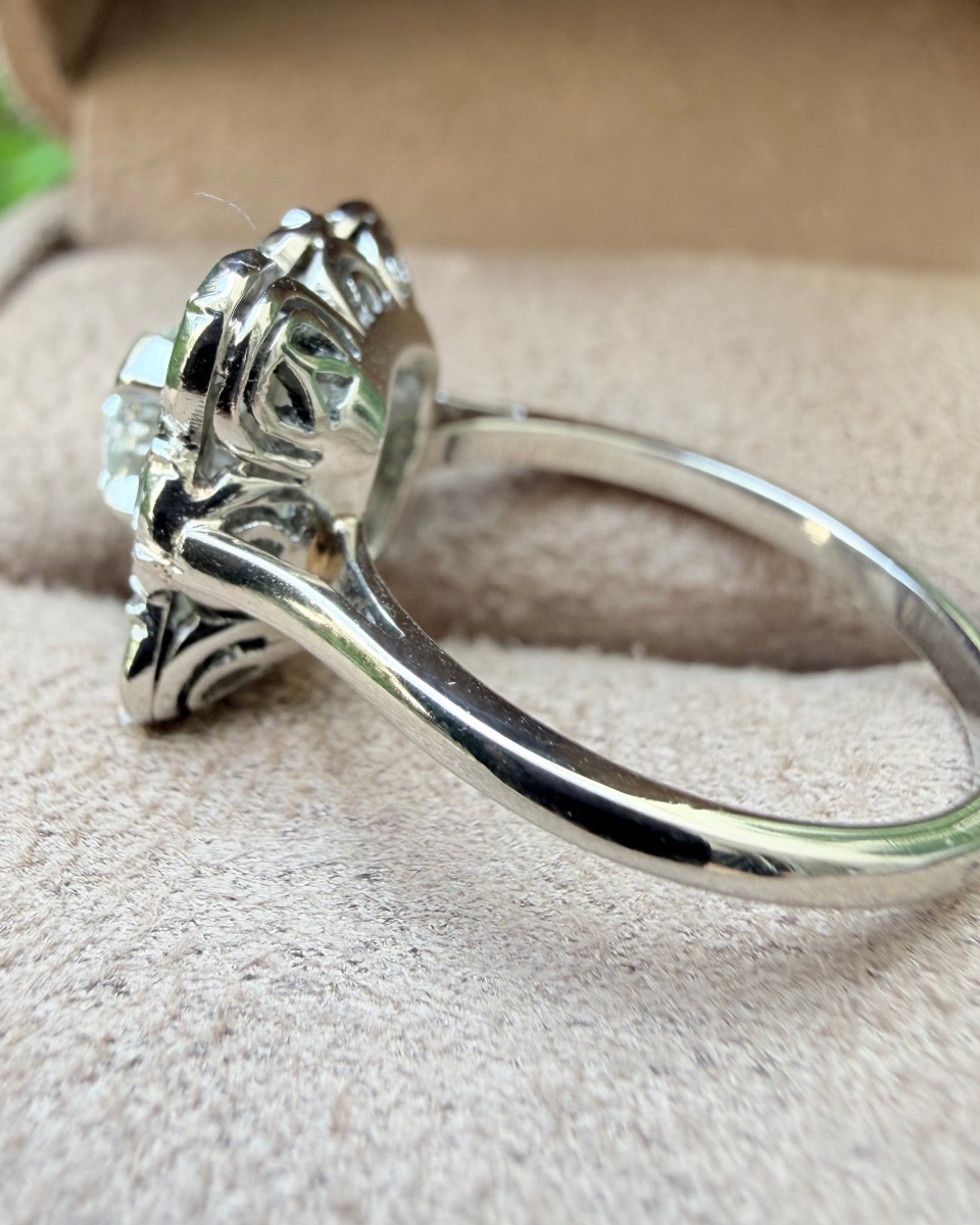 Art Deco Diamond Band Ring -photo-1