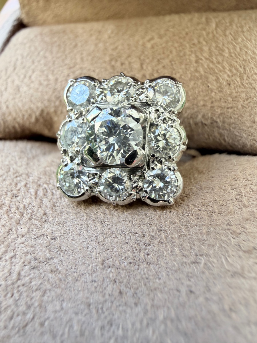 Art Deco Diamond Band Ring -photo-3