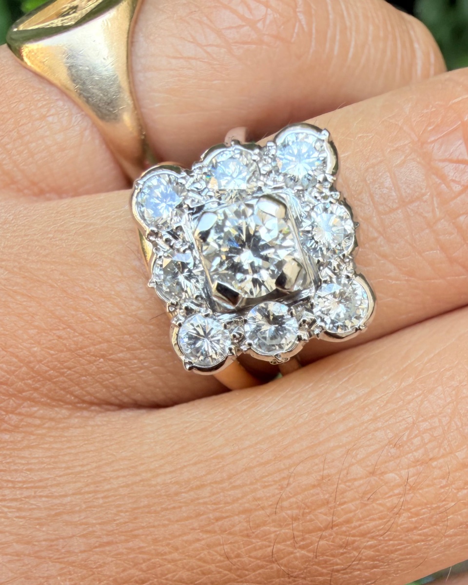 Art Deco Diamond Band Ring -photo-4