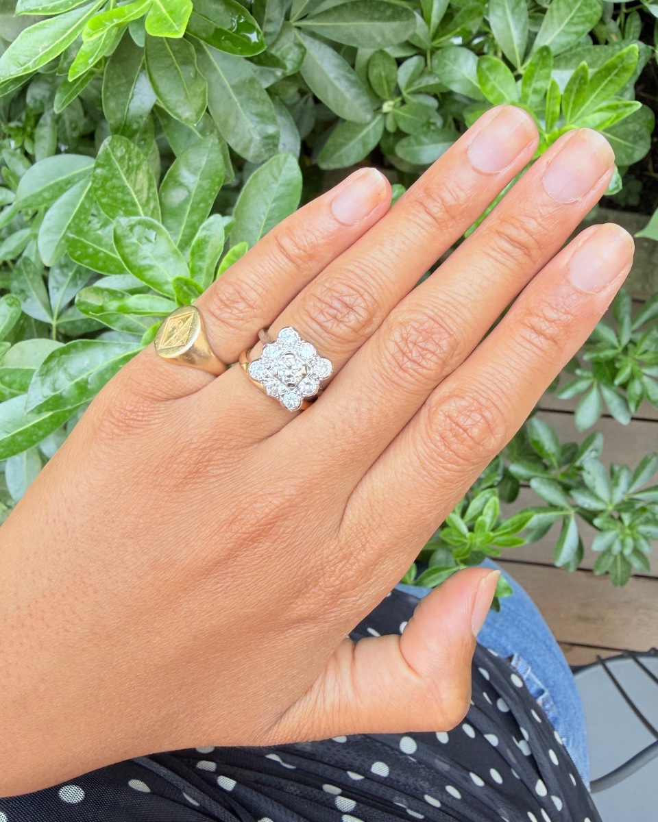 Art Deco Diamond Band Ring -photo-5