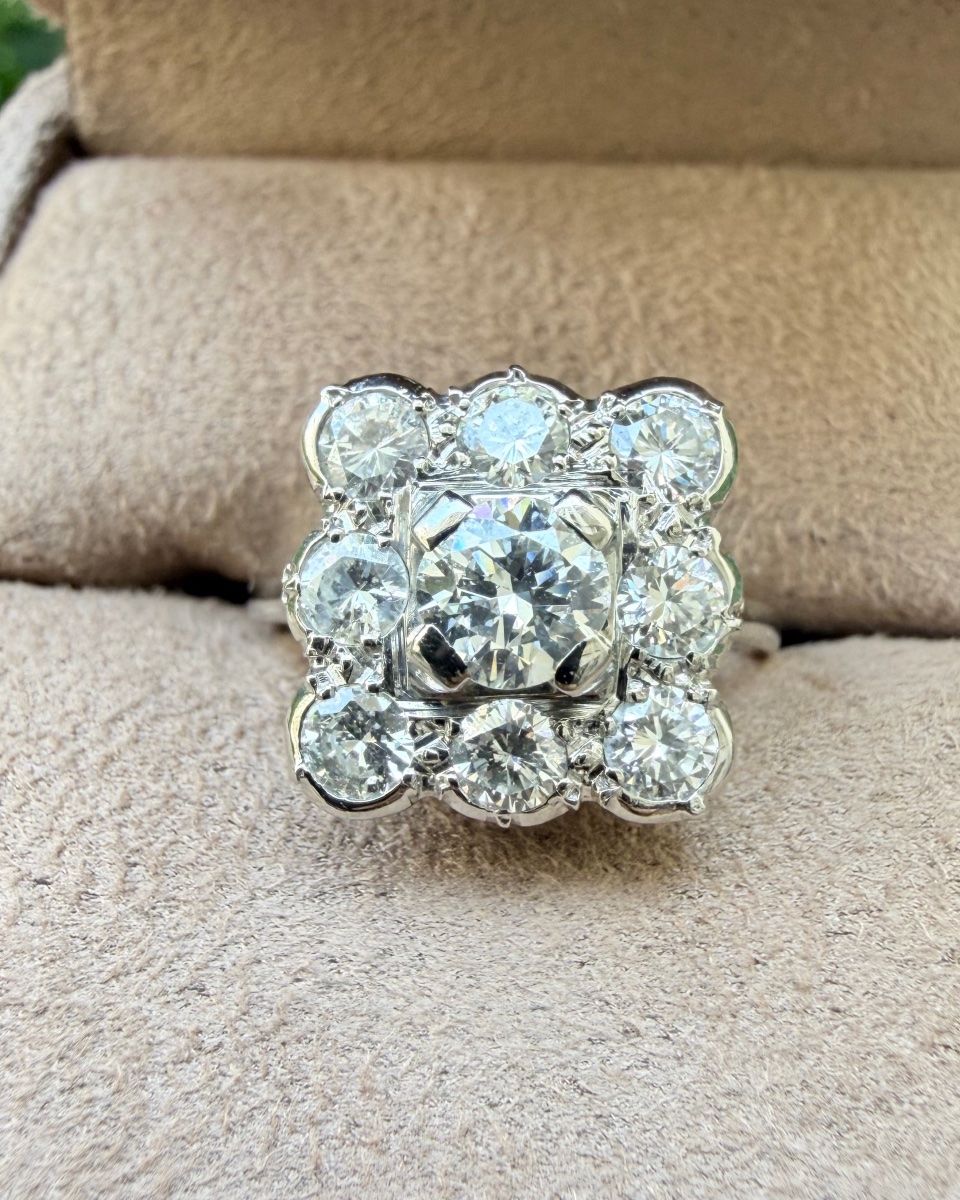 Art Deco Diamond Band Ring -photo-6