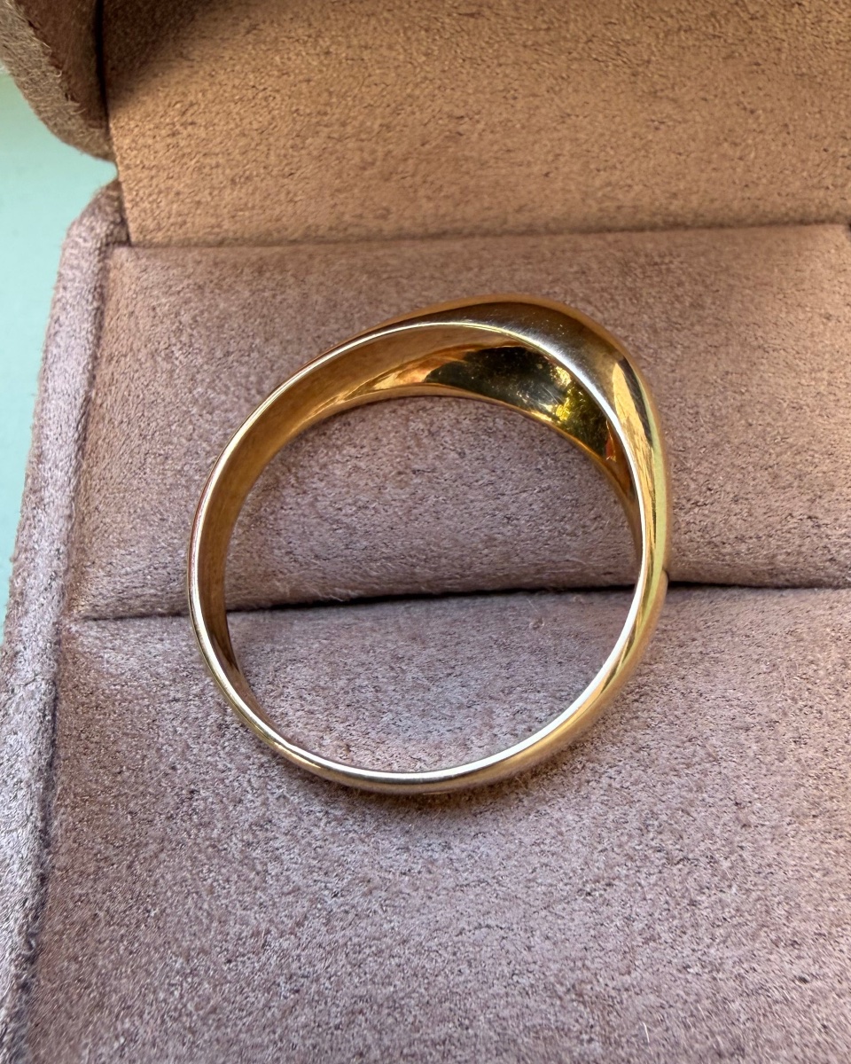 Bague Jonc or jaune et diamant-photo-3