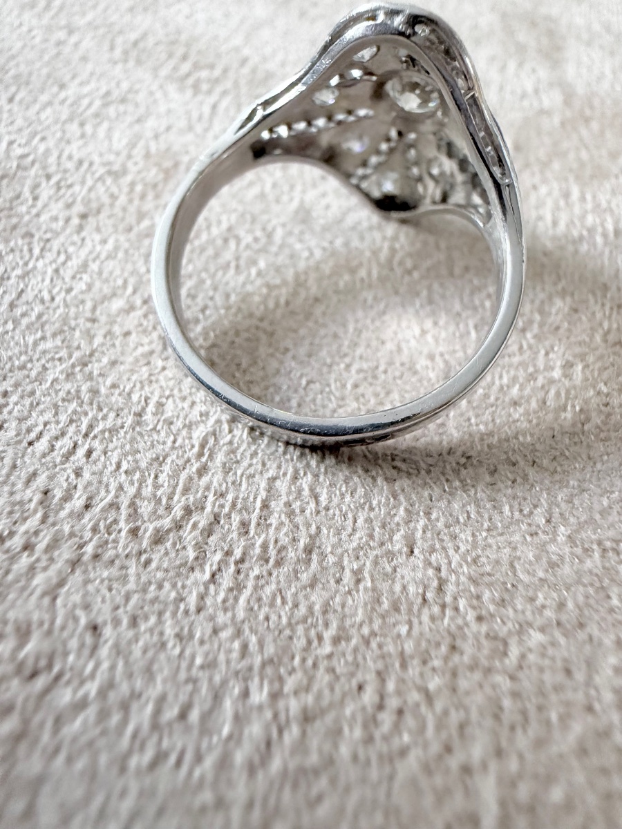 Art Deco Diamond Dome Ring -photo-2