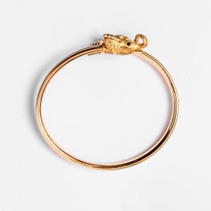 Bracelet JEAN ET PIERRE BELLIN Éléphant en or jaune, saphir, onyx et diamants