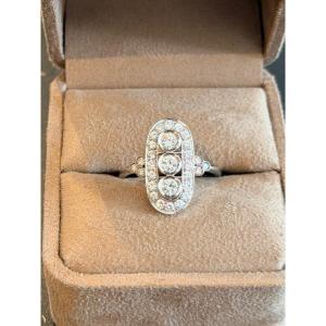 Art Deco Ring, Platinum And Diamonds