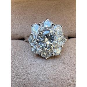 Bague Marguerite en or blanc et diamants 