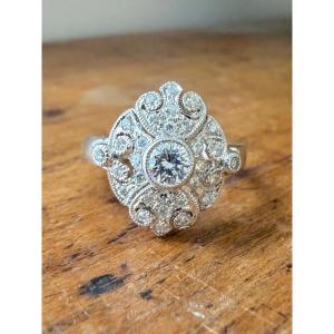 White Gold And Diamond Band Ring