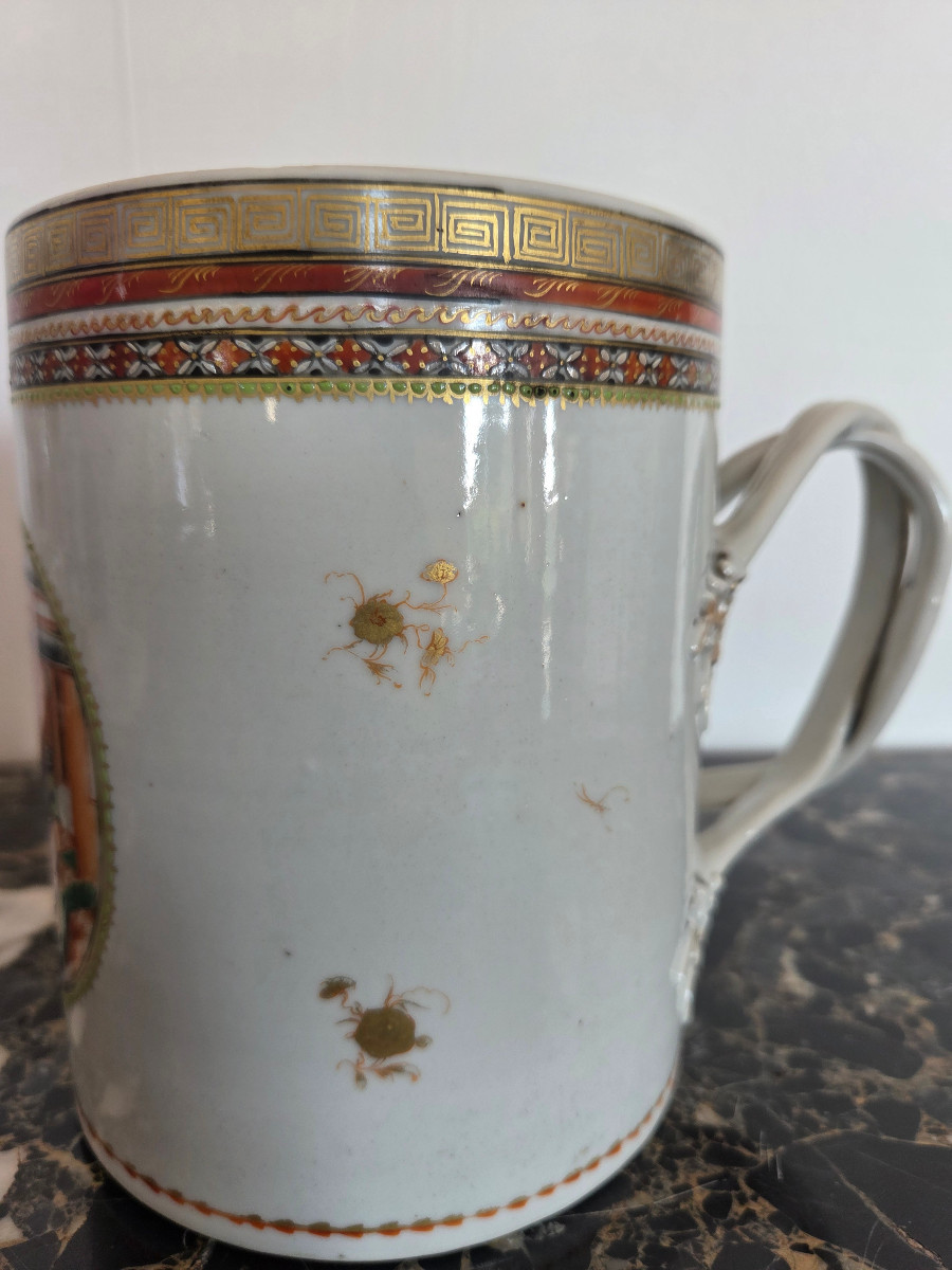 China – Cylindrical Mug - 18th Century - Quianlong Period (1736-1795)-photo-3