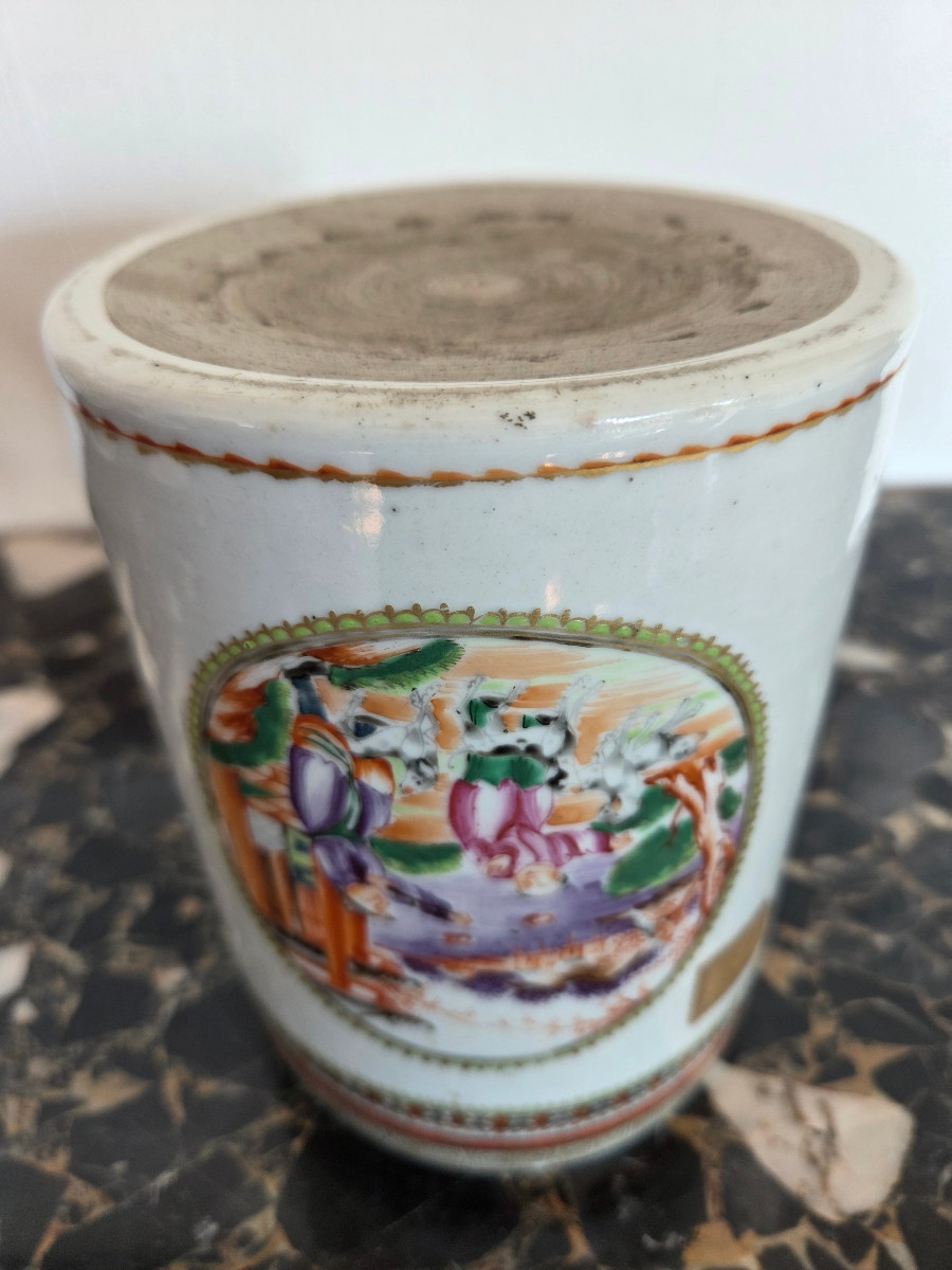 China – Cylindrical Mug - 18th Century - Quianlong Period (1736-1795)-photo-2