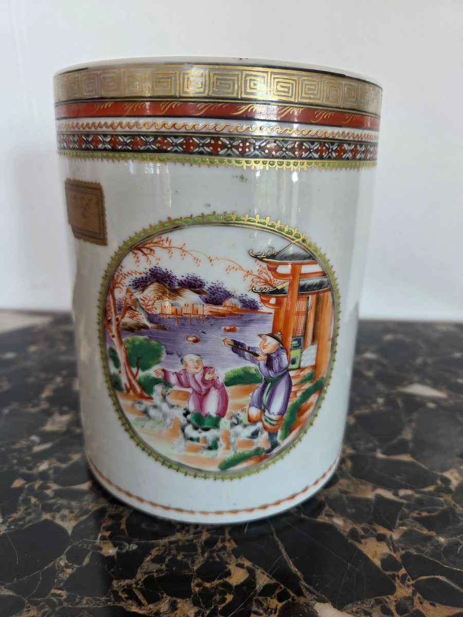 China – Cylindrical Mug - 18th Century - Quianlong Period (1736-1795)-photo-4