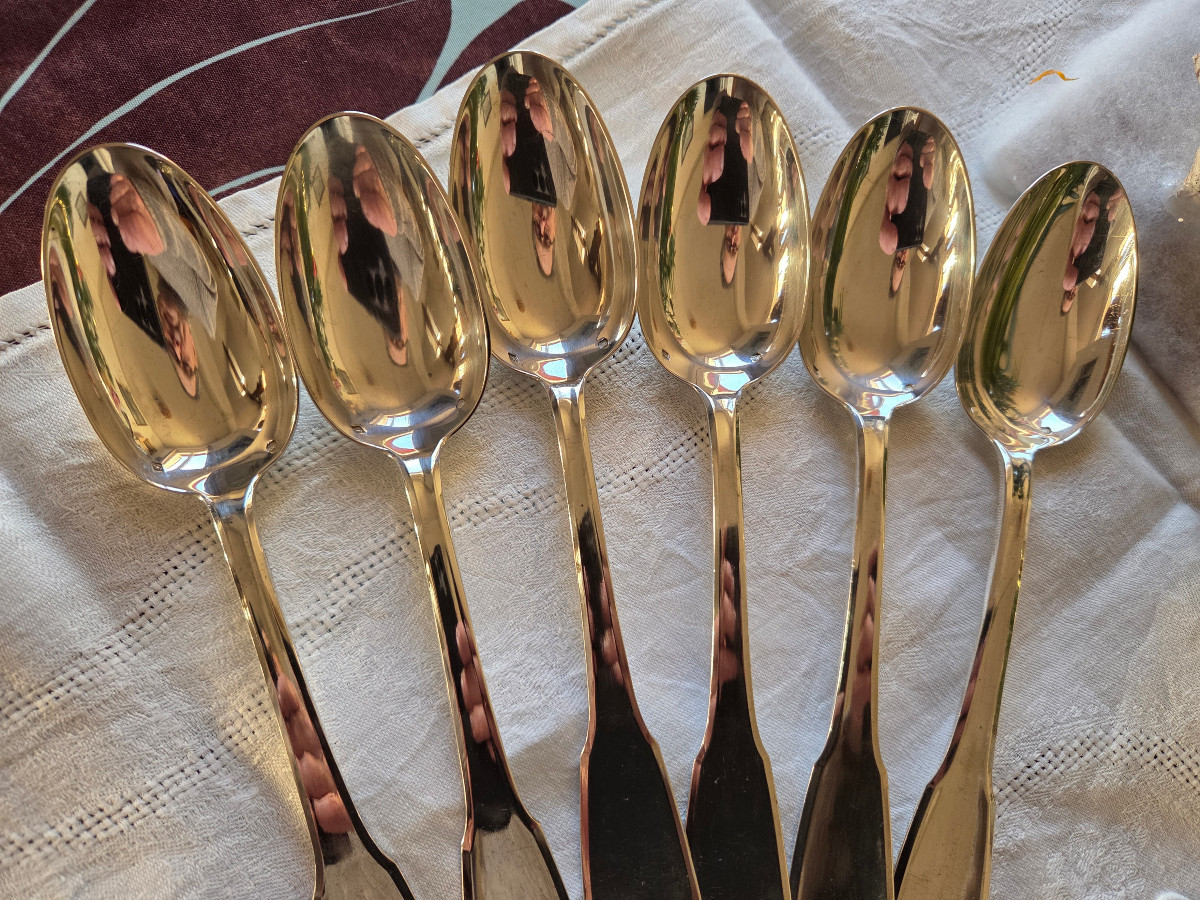 ARGENTERIE ART DECO – HENRY LAPPARAT – XXème siècle.-photo-3