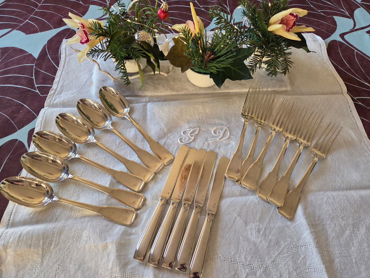 ARGENTERIE ART DECO – HENRY LAPPARAT – XXème siècle.