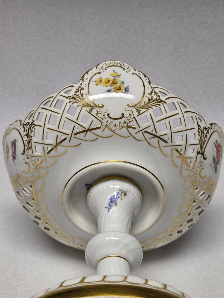 COUPE PORCELAINE – SAXE XXème siècle.-photo-3