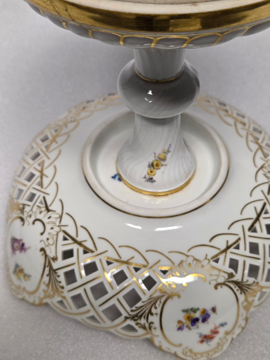 COUPE PORCELAINE – SAXE XXème siècle.-photo-5